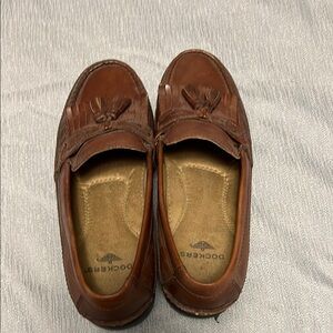 Dockers Brown Leather Slip-On Loafers with Tassels